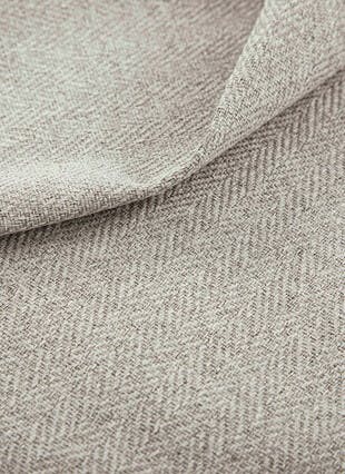 Herringbone Blackout Natural Eyelet Door Curtain