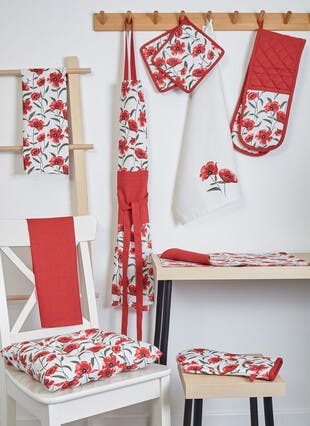 Poppy Printed Cotton 3-Pack Tea Towels