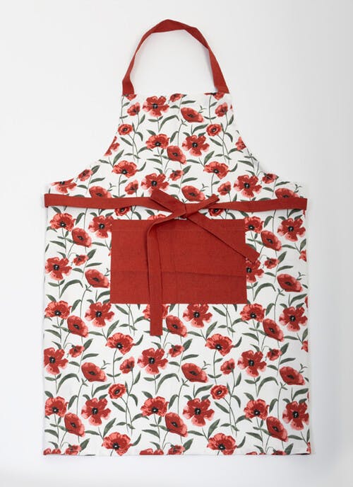 Poppy Printed Cotton Apron