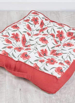 Poppy Printed Cotton Booster Cushion