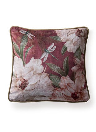 Appletree Fiorella Floral Print Velvet Wine Cushion