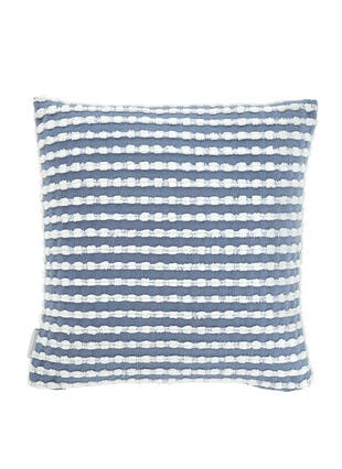 Catherine Lansfield Stab Stitch Blue Cushion