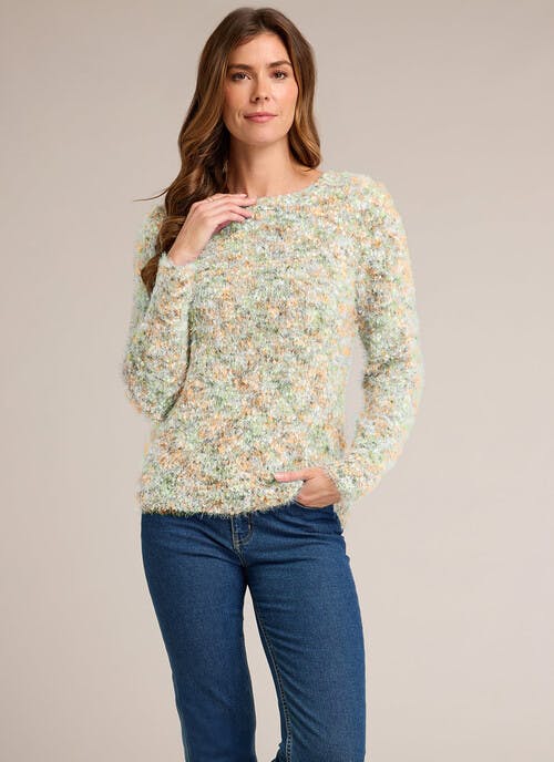 Bobble Knit Crew Neck Jumper