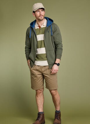 Cotton Rich Zip Through Hoodie