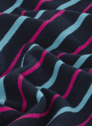 Pure Cotton Striped Crew Neck Top