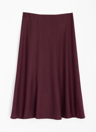 Comfort Fit Herringbone A- Line Skirt 