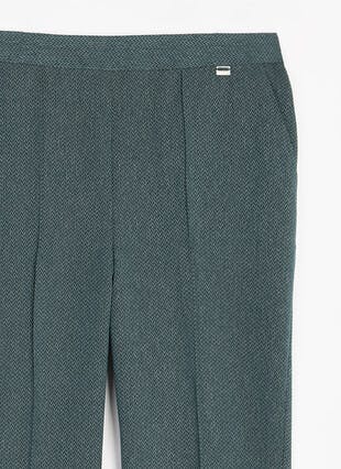 Comfort Fit Woven Herringbone Trousers