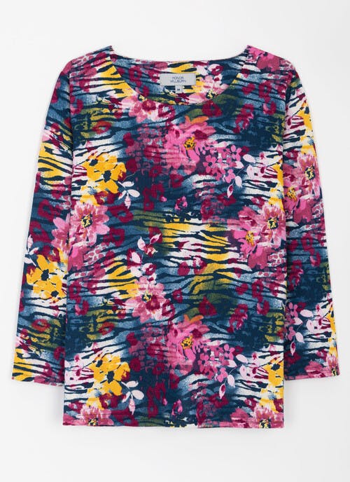 Warm Handle Printed Jersey Top