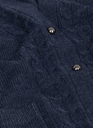 Cable Trim V-Neck Cardigan
