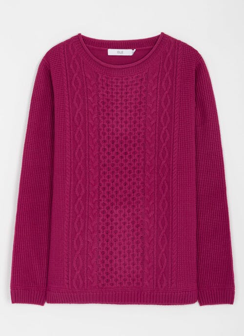 Textured Crew Neck Jumper