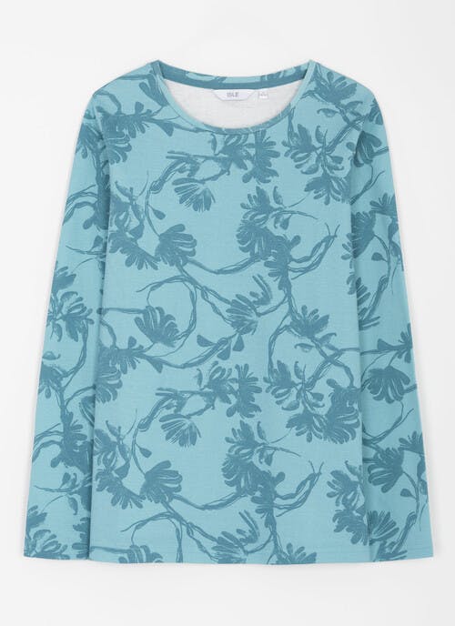 Pure Cotton Printed Crew Neck Top