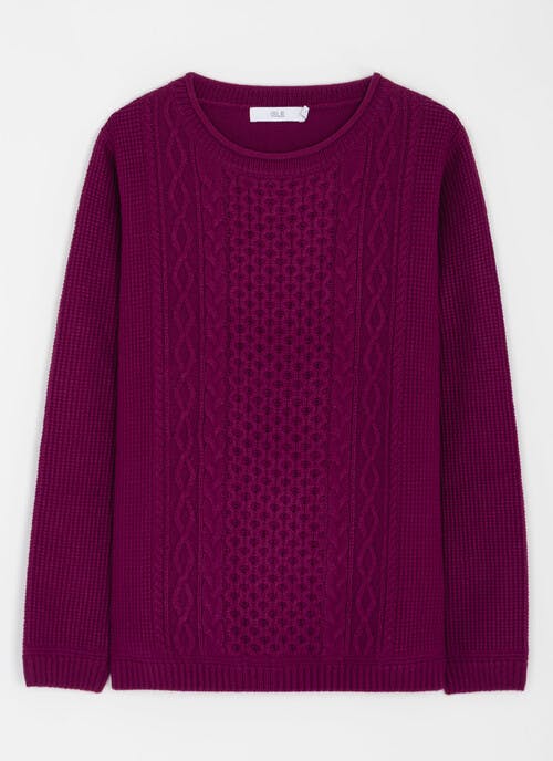 Textured Crew Neck Jumper