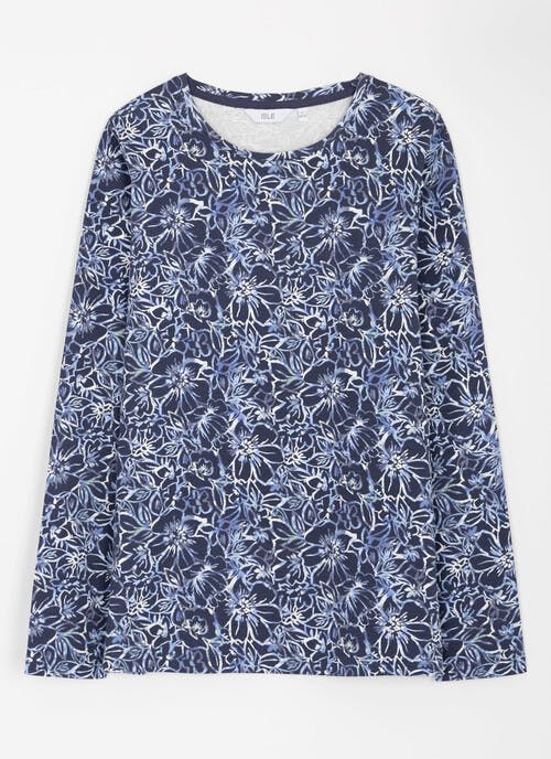 Pure Cotton Printed Crew Neck Top