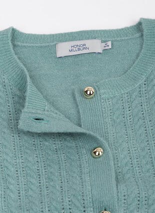 Pointelle Knit Cardigan