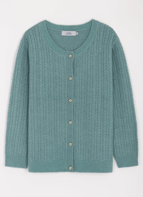 Pointelle Knit Cardigan