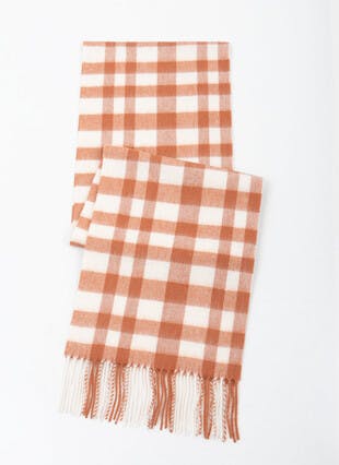 Pure Wool Check Scarf