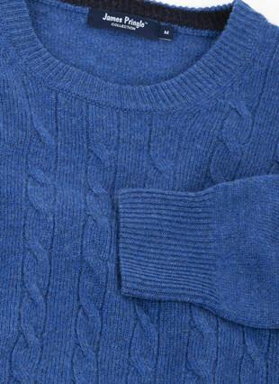 Pure Lambswool Cable Crew Neck Jumper