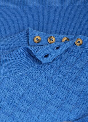 Button Detail Turtle Neck Jumper