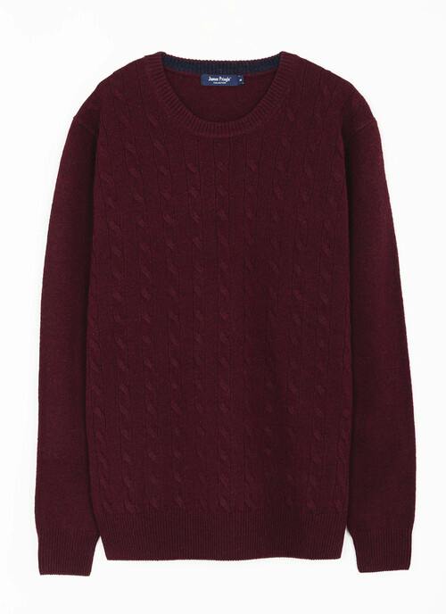 Pure Lambswool Cable Crew Neck Jumper
