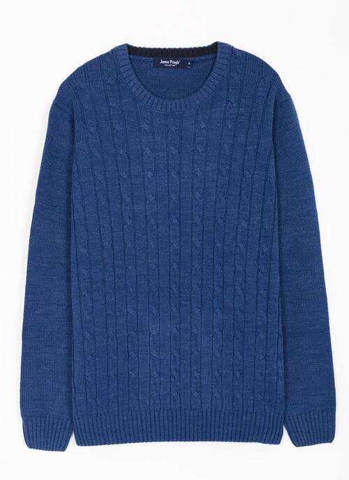 Easy Care Cable Crew Neck Jumper