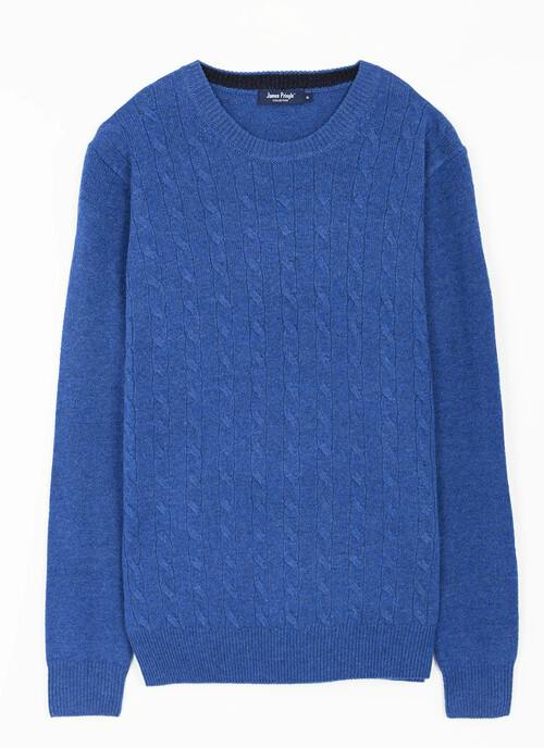 Pure Lambswool Cable Crew Neck Jumper