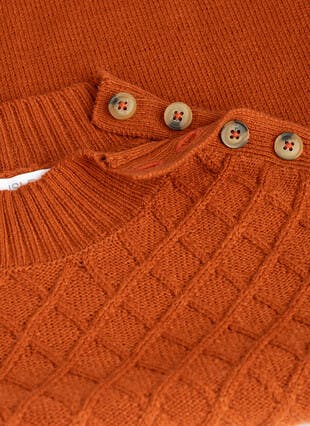Button Detail Turtle Neck Jumper