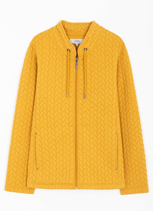 Quilted Funnel Neck Jacket