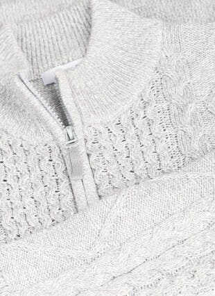 Pure Cotton Cable Zip Front Cardigan