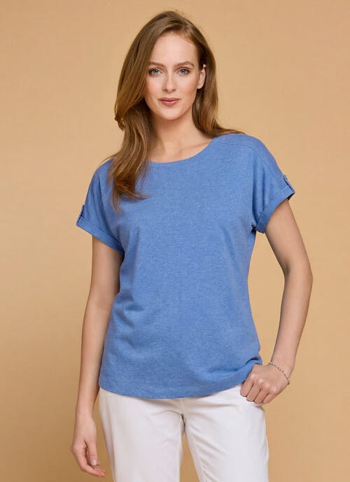 Linen Mix Jersey T-Shirt