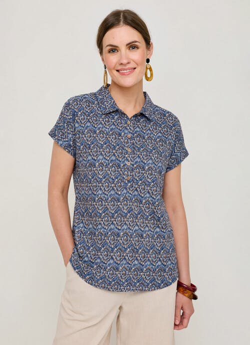 Cap Sleeve Soft Jersey Shirt 