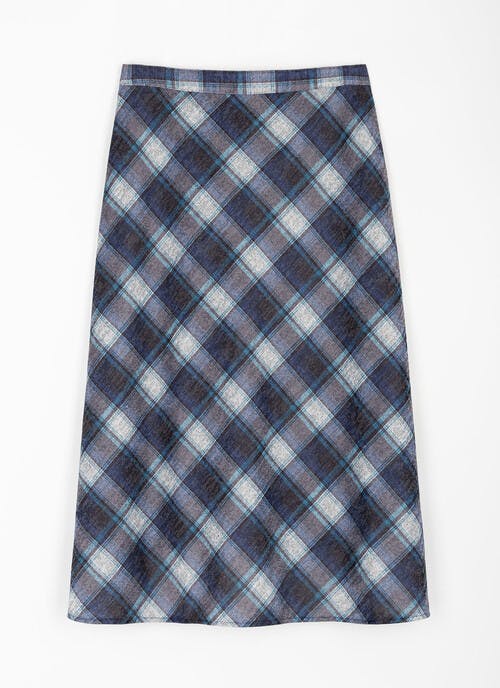 Comfort Fit A-Line Check Skirt 