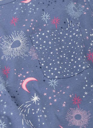 Pure Cotton Printed Crop Pyjama Set