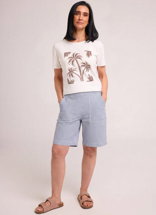 Seersucker Stripe Shorts