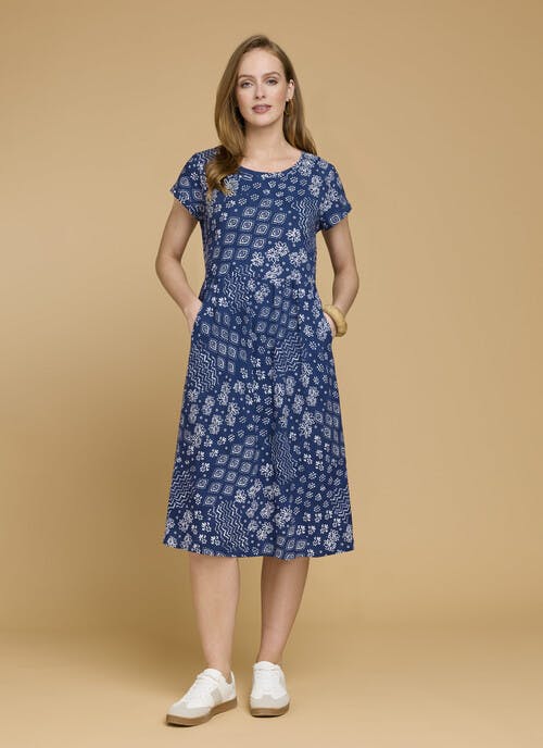 Pure Cotton Printed Jersey Dress