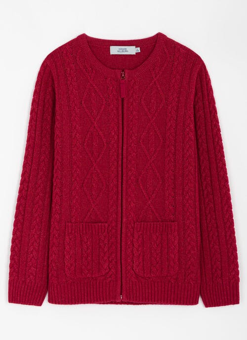 Pocket Detail Zip Cardigan