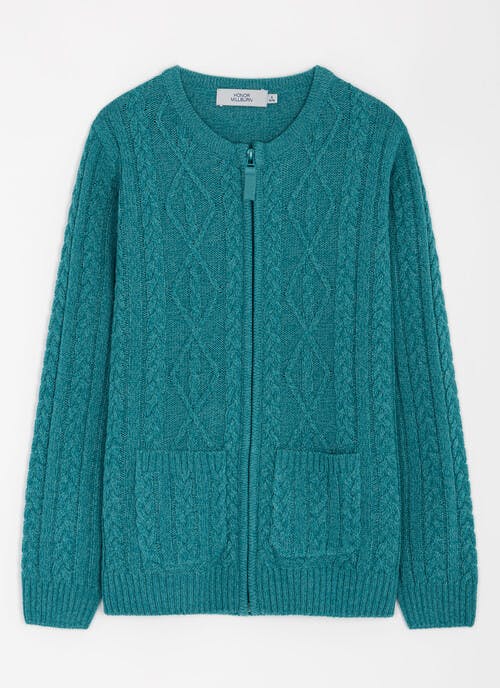 Pocket Detail Zip Cardigan
