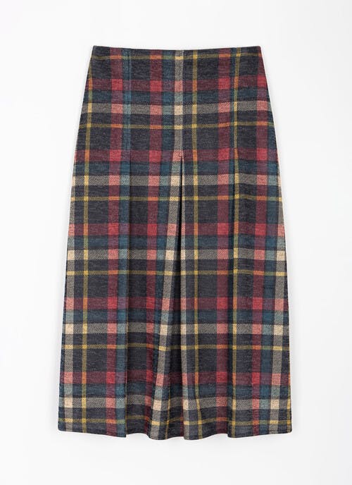 Comfort Fit Check A- Line Skirt 