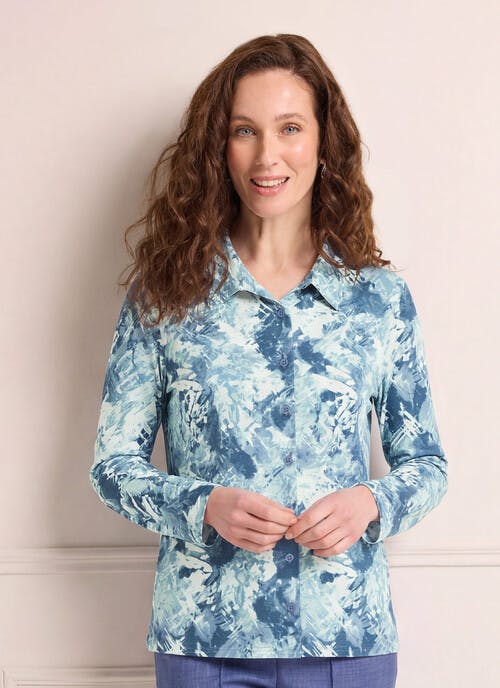 Soft Touch Abstract Print Blouse