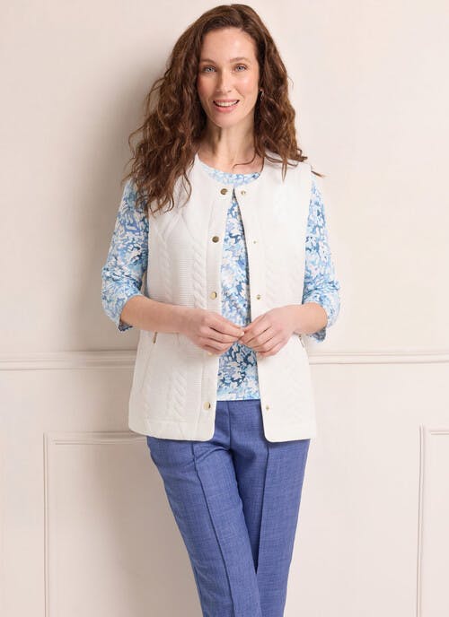 Quilted Button Up Gilet