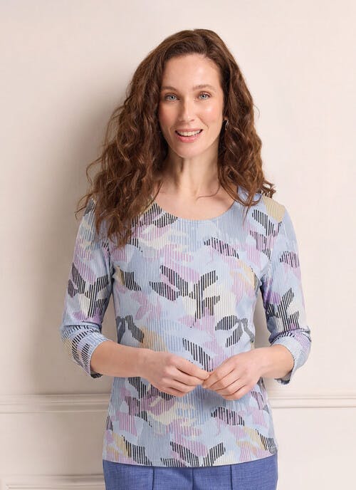 Soft Touch Abstract Print Top