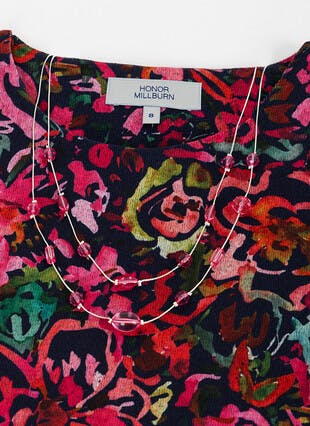 Warm Touch Printed Necklace Top