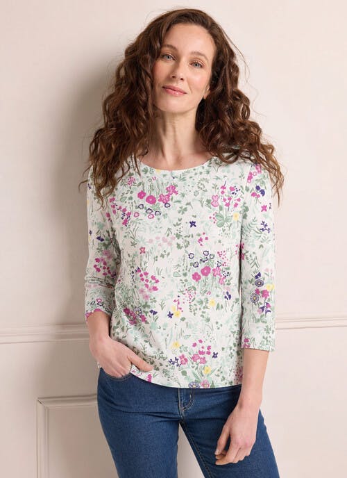 Warm Touch Floral Print Top