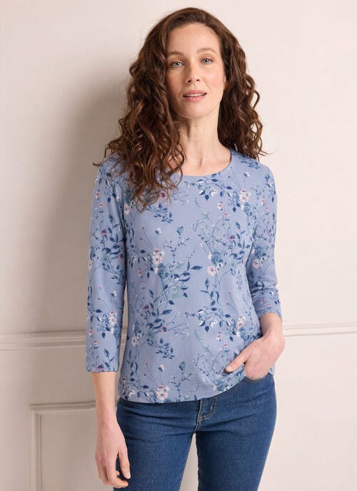 Warm Touch Floral Print Top