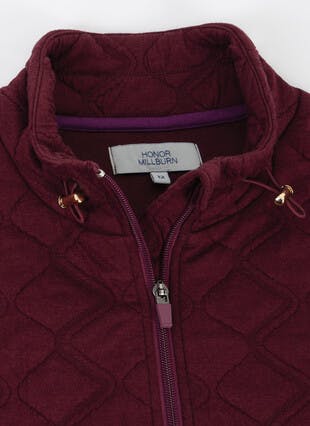 Quilted Funnel Neck Jacket
