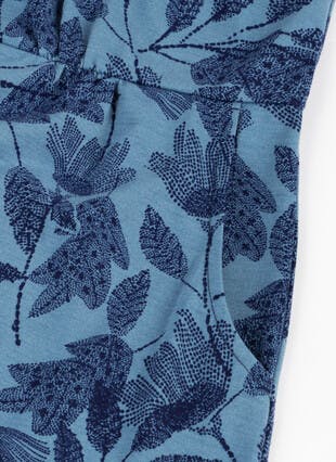 Leaf Print Midi Jersey Dress