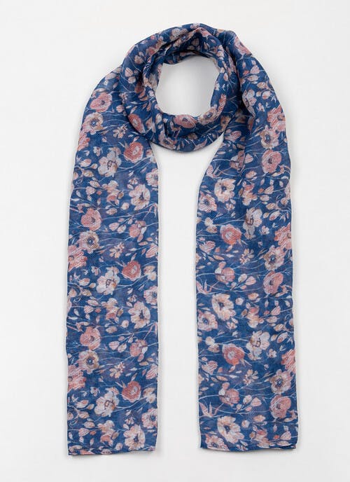 Lightweight Autumn Floral Scarf