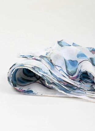 Lightweight Floral Print Scarf