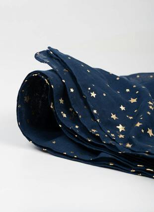 Lightweight Foil Star Print Scarf