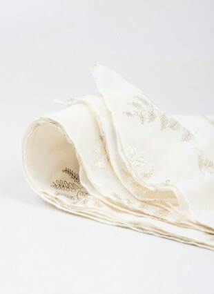 Lightweight Foil Leaf Print Scarf