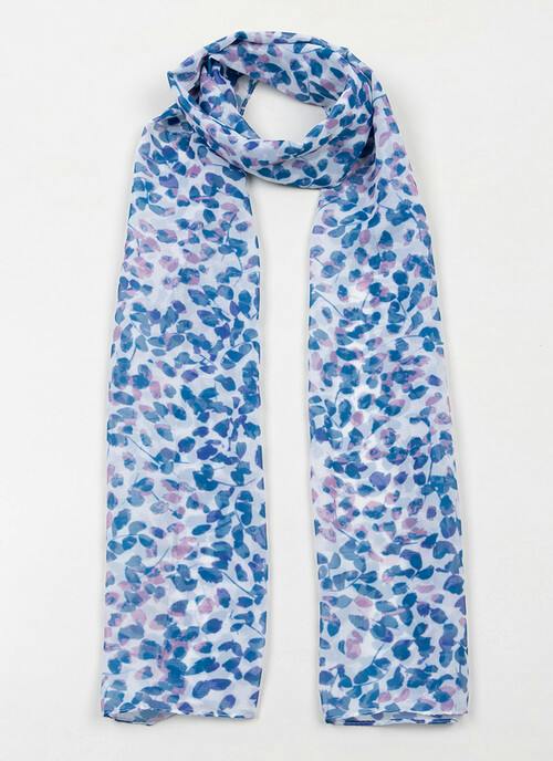 Lightweight Leaf Print Scarf